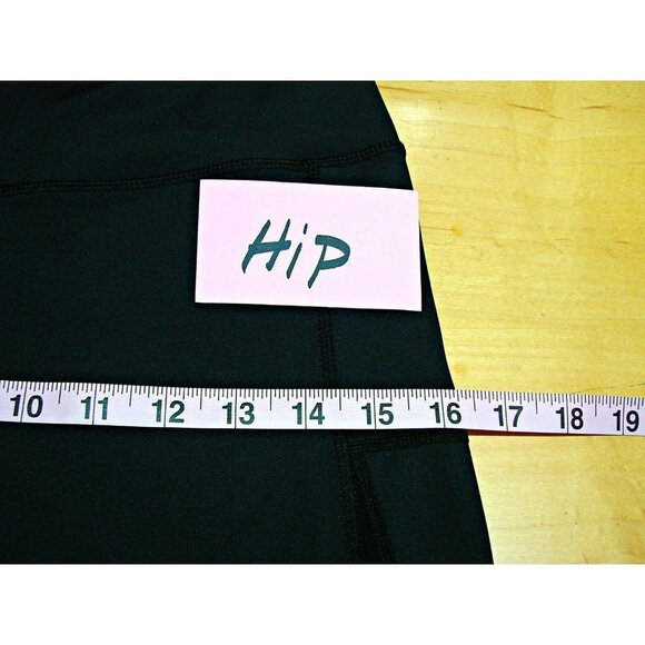 Zyia Active Womens Black Elastic Waist Flat Front Skinny Ankle Leggings Sz 8-10 - Picture 6 of 10